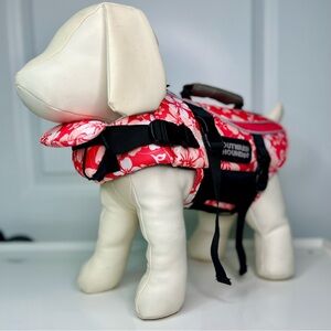 Outward Hound RARE retired pink Hibiscus Dog Life Vest